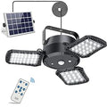 Latband Solar Lights Outdoor Indoor - Solar Powered Shed Light with Remote Waterproof Led Solar Motion Sensor Lights Outdoor, 120° Solar Security Lights for Home Yard Garage Barn Patio, Black