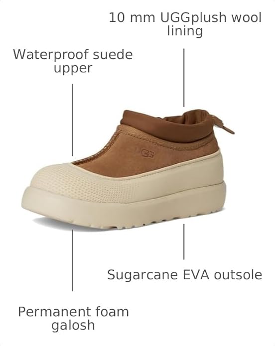 UGG Unisex Child K Tasman Weather Hybrid in Chestnut/Whitecap - 6 Big Kid