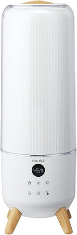 Homedics Ultrasonic Humidifier - Large Deluxe Air Humidifiers for Bedroom, Plants, Office - Top-Fill 1.47-Gallon Tank, Cool Mist, Essential Oil Pads and Built-In Timer, 3 Speed Settings, White (Open Box)