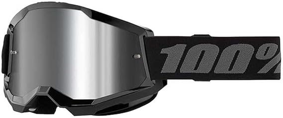 100% STRATA 2 Goggles Black - Mirror Silver Lens