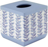 Avanti Linens - Tissue Box Cover, Resin Countertop Accessories, Guest Bathroom Essentials (Monterey Collection, Blue)