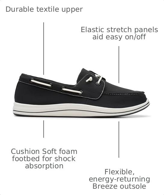 Clarks Women's Breeze Edge - Black - Size 8.5 W