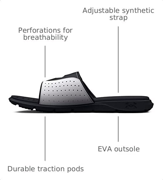 UNDER ARMOUR Men's Ignite Pro Slide in Black/White - 7