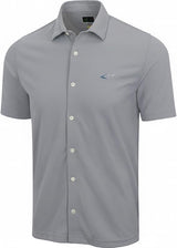 Greg Norman Full Button Pique Polo (Color - Sterling)