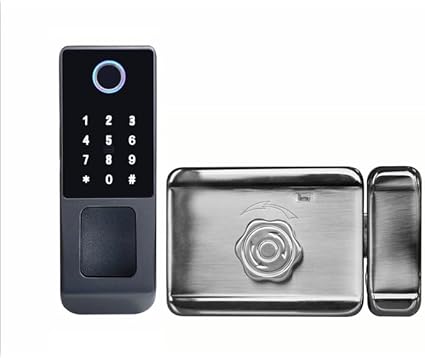 Waterproof Outdoor Gate Smart Rim Lock Digital Wifi Fingerprint Electric Electronic Smart Door Lock (OPEN BOX)