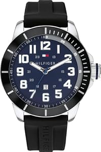 Tommy Hilfiger Men's Essentials 1791661 Qtz Basic Calendar Watch, Navy Dial, 48.2mm