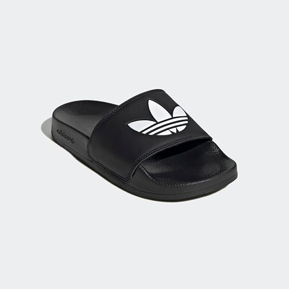 adidas Kids' Adilette Lite Sandals - Core Black/White - Size: 4