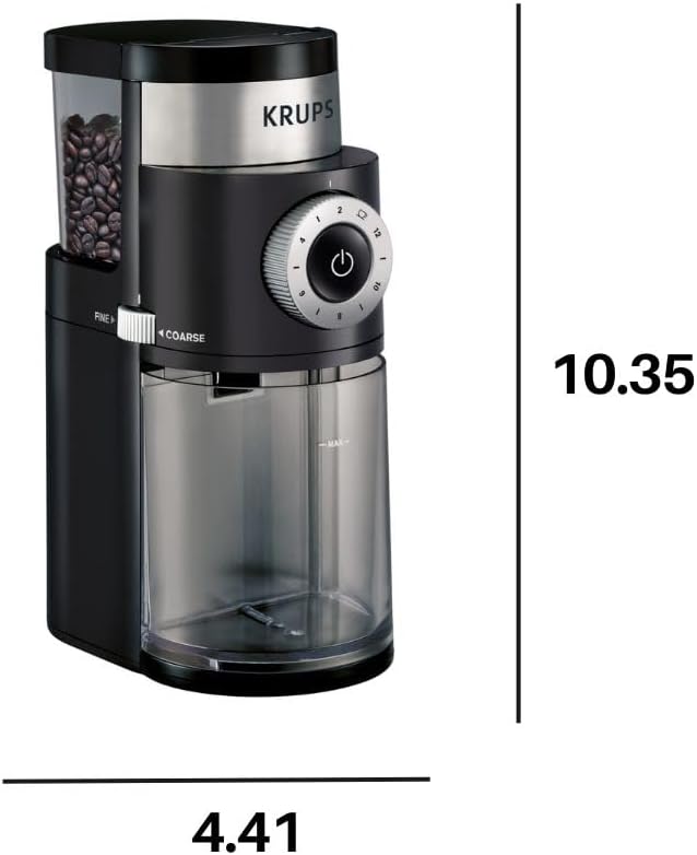 KRUPS Precision Burr Coffee Grinder: 12 Grind Settings