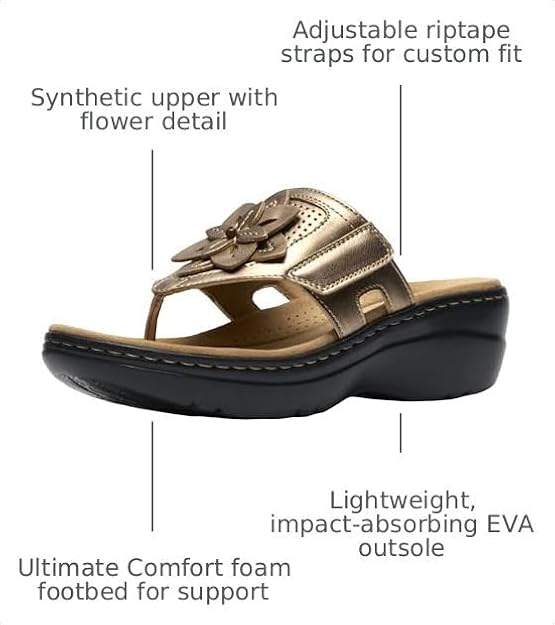 Clarks Women's Merliah2 Kyla Heeled Sandal - Gold Metallic Synthetic - Size 11