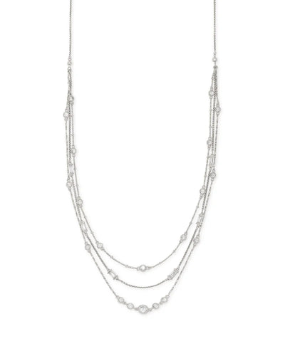 Kendra Scott Rina Silver Multi Strand Necklace