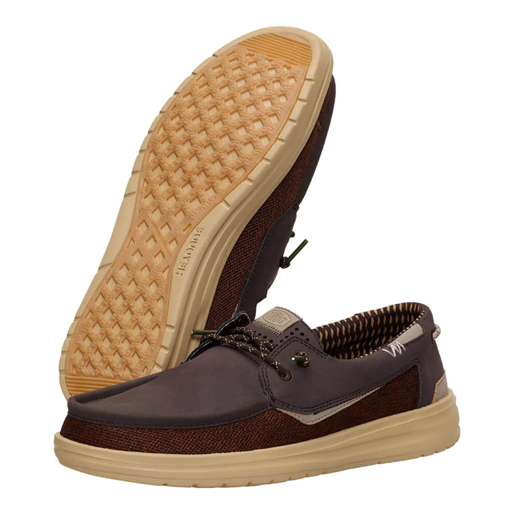 Hey Dude Men's Welsh Grip Classic Mesh Shoes, Men 12-Mole Brown