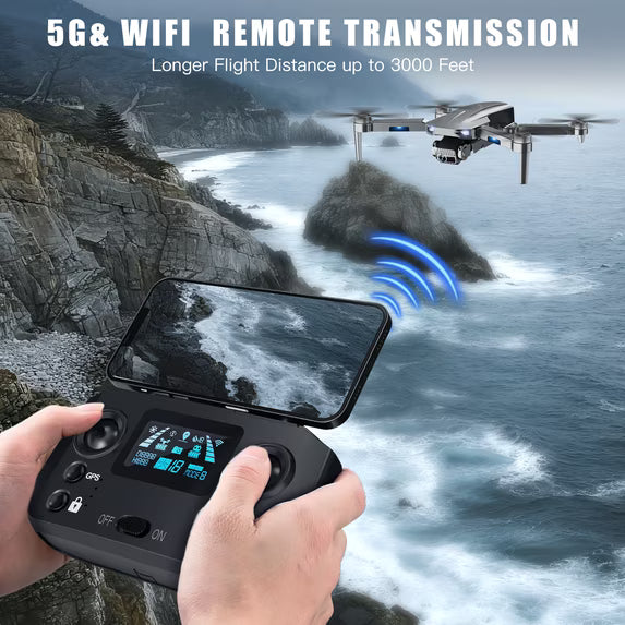 NBD 4K Drone with Camera for Adults, 52-Min Flight, 10,000FT Range, 249g Foldable FPV Quadcopter, 5G WiFi - Grey