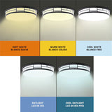 allen + roth Daphne 1- Light 19-in Matte Black Integrated LED Flush Mount Light