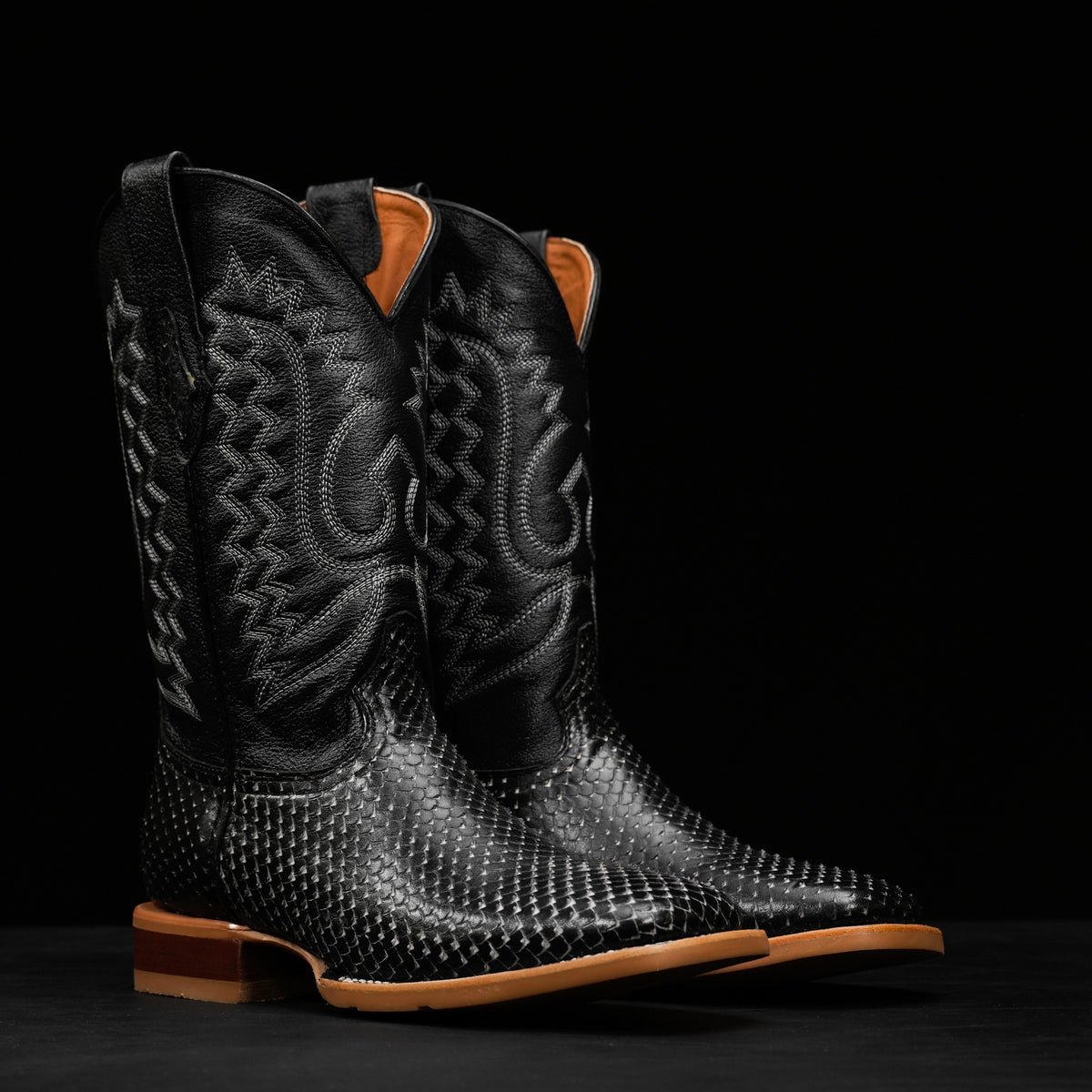 Artesano Eclipse Python Belly Men's Boots – Summit Square Toe (Size: 11.5)