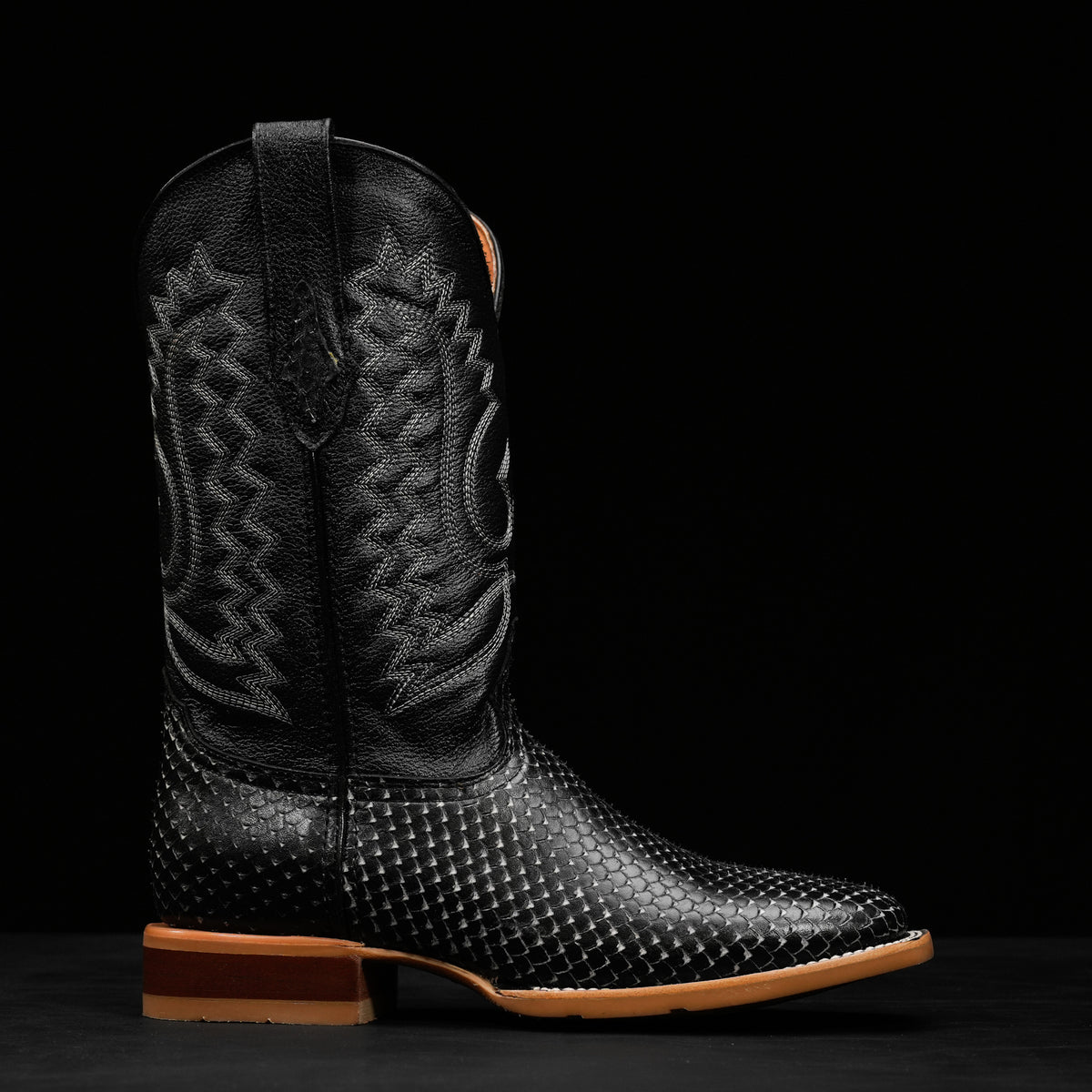 Artesano Eclipse Python Belly Men's Boots – Summit Square Toe (Size: 11.5)
