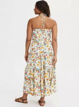 Smocked Maxi Skirt Set by Torrid - Fruity Picnic Ivory - Torrid Size: 0 (Women's L|12)