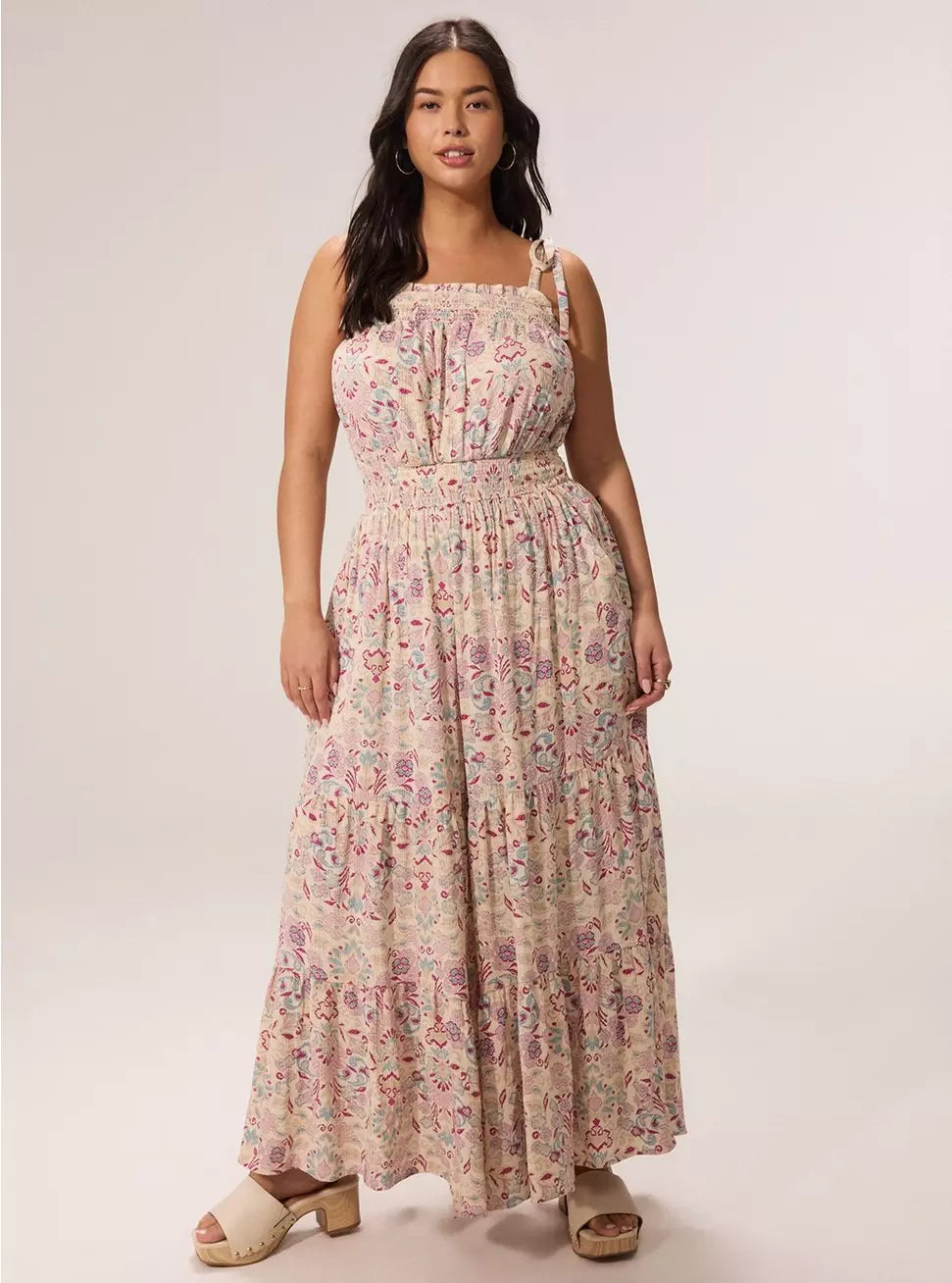 Torrid Festi Tie Shoulder Jumpsuit - Taryn Foulard Multi - Torris Size: 0 (Women's L|12)