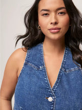 Festi Embroidered Denim Vest by Torrid - Summer Breeze - Torrid Size 0 (Women's L|12)