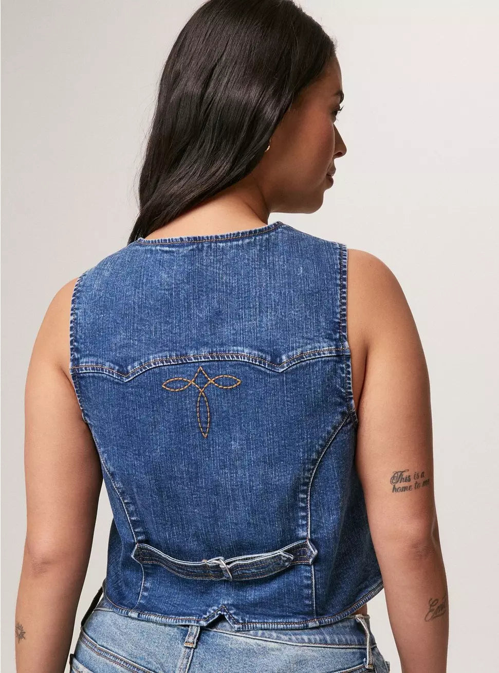Festi Embroidered Denim Vest by Torrid - Summer Breeze - Torrid Size 0 (Women's L|12)