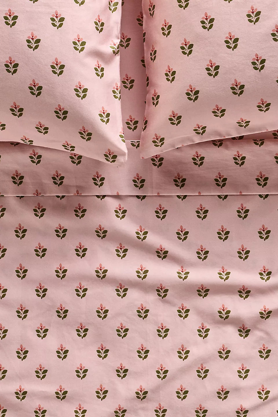 MINDTHEGAP Organic Cotton Sateen Printed Sheet Set - Jaipur - Size: Queen