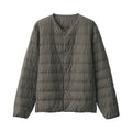 Outer Wear Men's Light Weight Pocketable Collarless Down Jacket Size: M