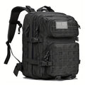 45L Military Tactical Backpack | MOLLE Assault Pack | US Flag Morale Patch Included! | Black