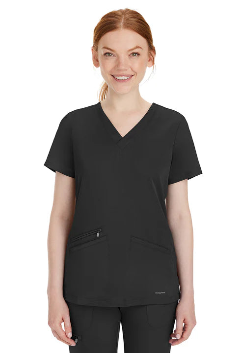 Healing Hands HH Works Mariah Scrub Top - Black - Size Large