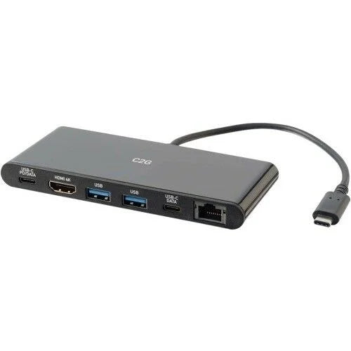 C2G USB C Docking Station with 4K HDMI, USB, Ethernet, and USB C - Power Delivery up to 60W - with HDMI, Ethernet, USB and Power Delivery