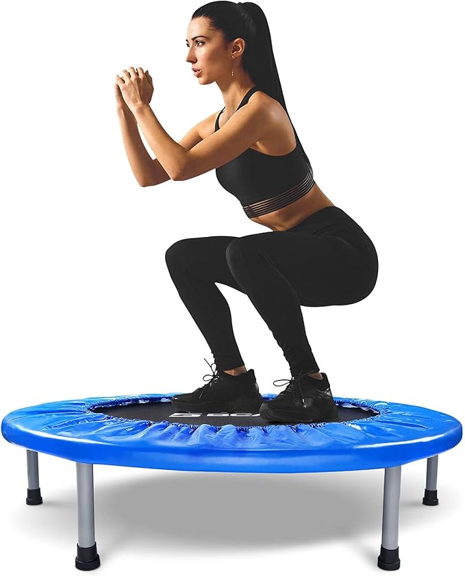 BCAN 36/38 Mini Trampoline Rebounder Trampoline for Adults Max Load 170lbs/300lbs Small Trampoline Exercise Trampoline Fitness Trampoline Indoor/Garden Workout (NEW)