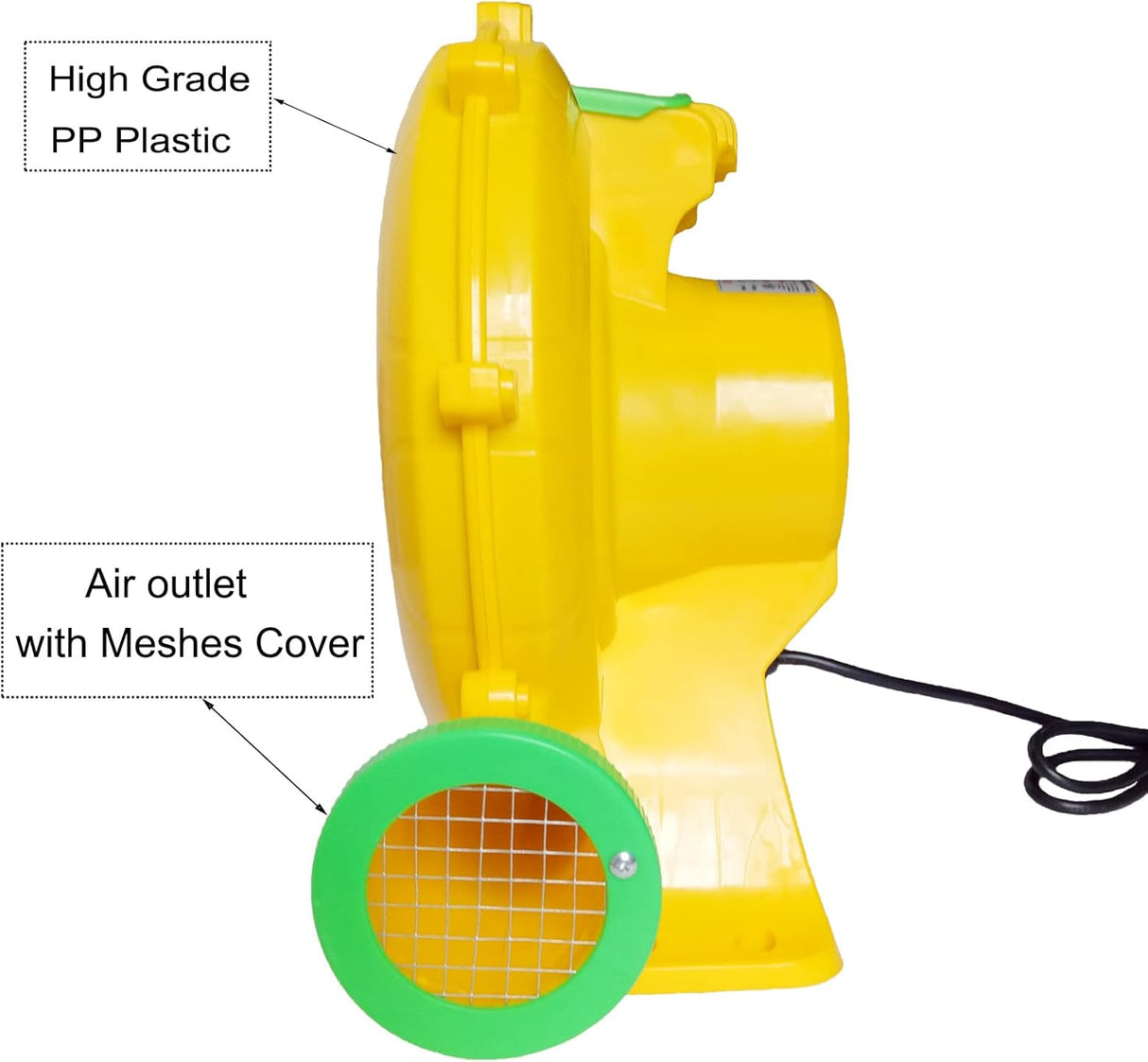 480W Air Blower, Pump Fan Commercial Inflatable Bouncer Blower, Perfect for Inflatable Water Bounce House, Jumper, Bouncy Castle (480 Watt 0.64HP) (New Open Box)