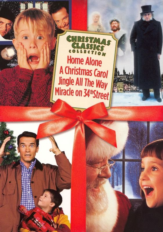 Christmas Classics Box Set: Home Alone/A Christmas Carol/Jingle All the Way/Miracle on 34th Street [DVD] (New)