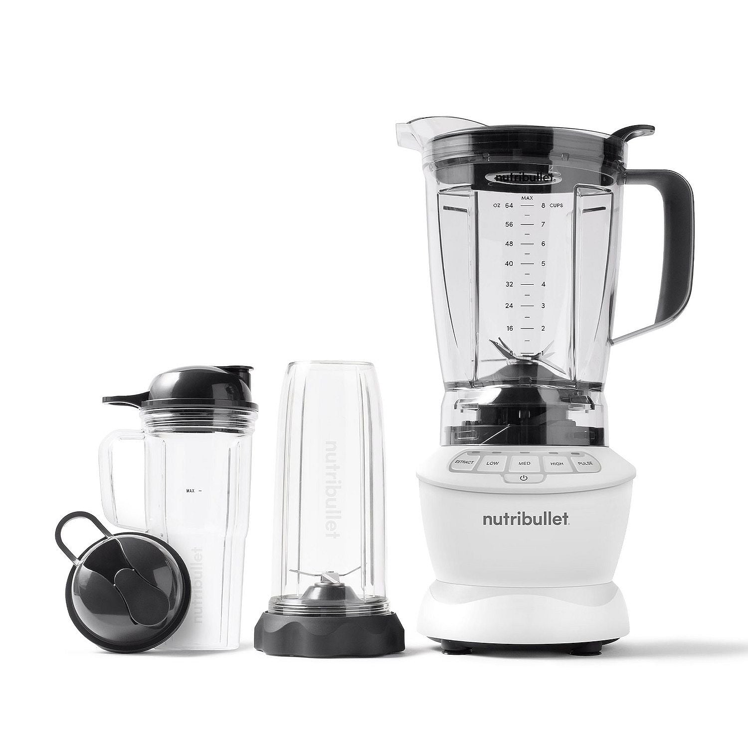 NutriBullet® 1200 Watt Blender Combo with Single Serve Cups-Matte White