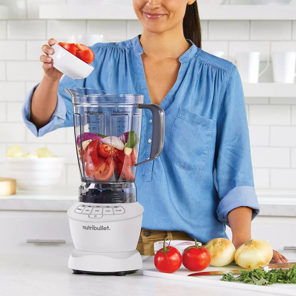 NutriBullet® 1200 Watt Blender Combo with Single Serve Cups-Matte White