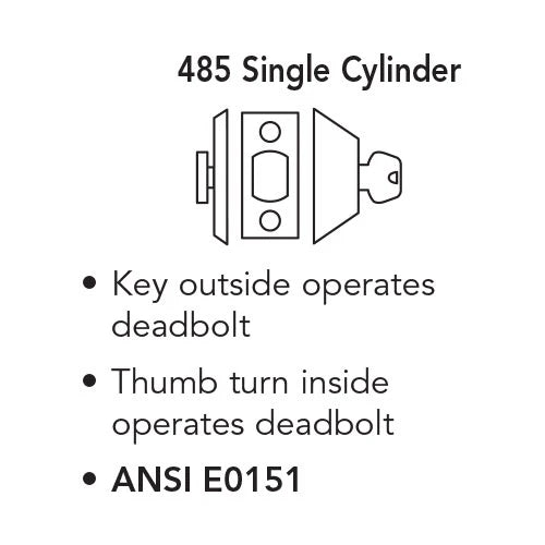 Sargent Deadlock (485 26D) - Satin Chrome