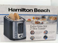 Hamilton Beach 2 Slice Extra Wide Slot Toaster with Bagel & Defrost Settings, Shade Selector with 7 Browning Levels, Toast Boost, Auto Shutoff, Black & Stainless Steel (22633)