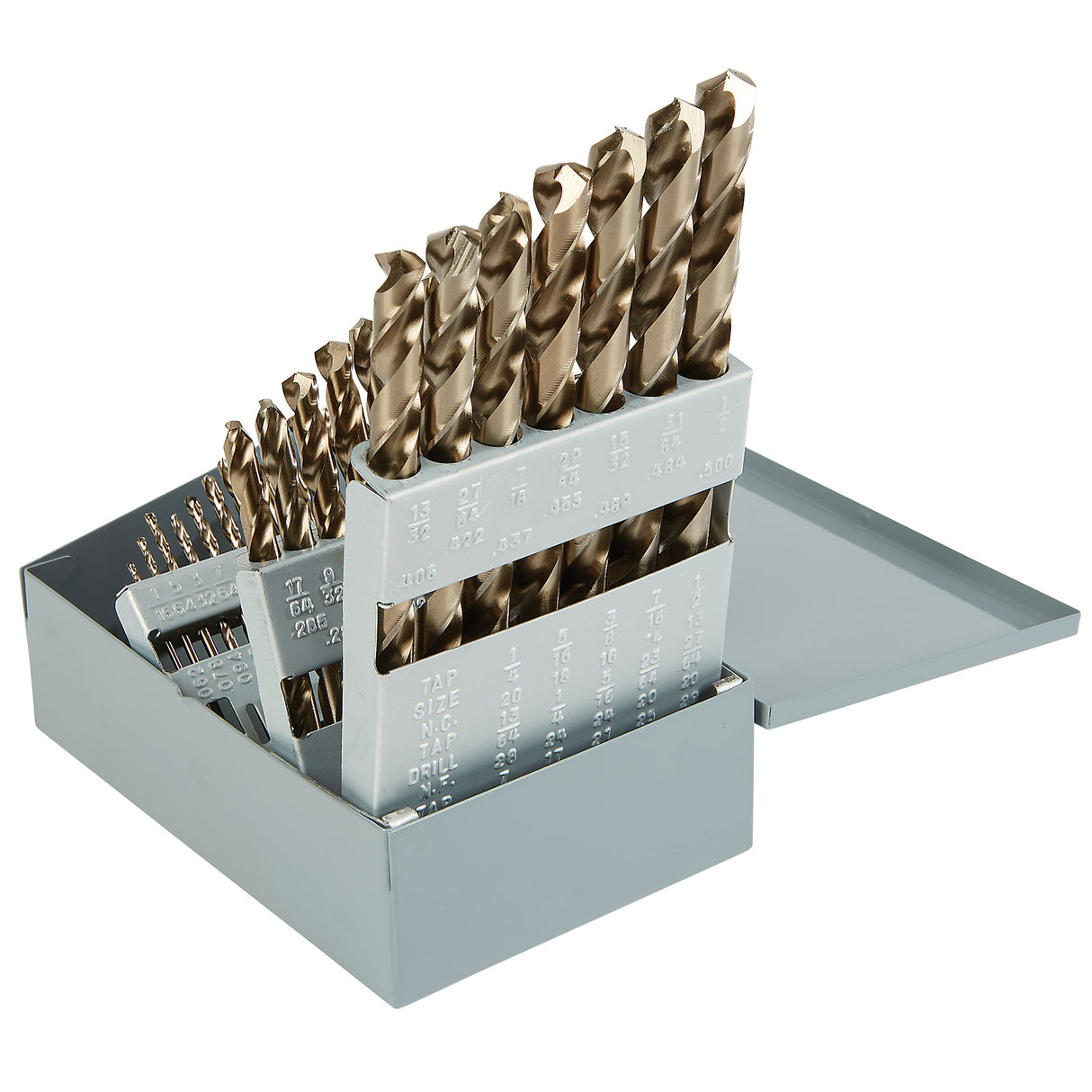 Klutch 29-Pc. Cobalt High-Speed Steel Drill Bit Set