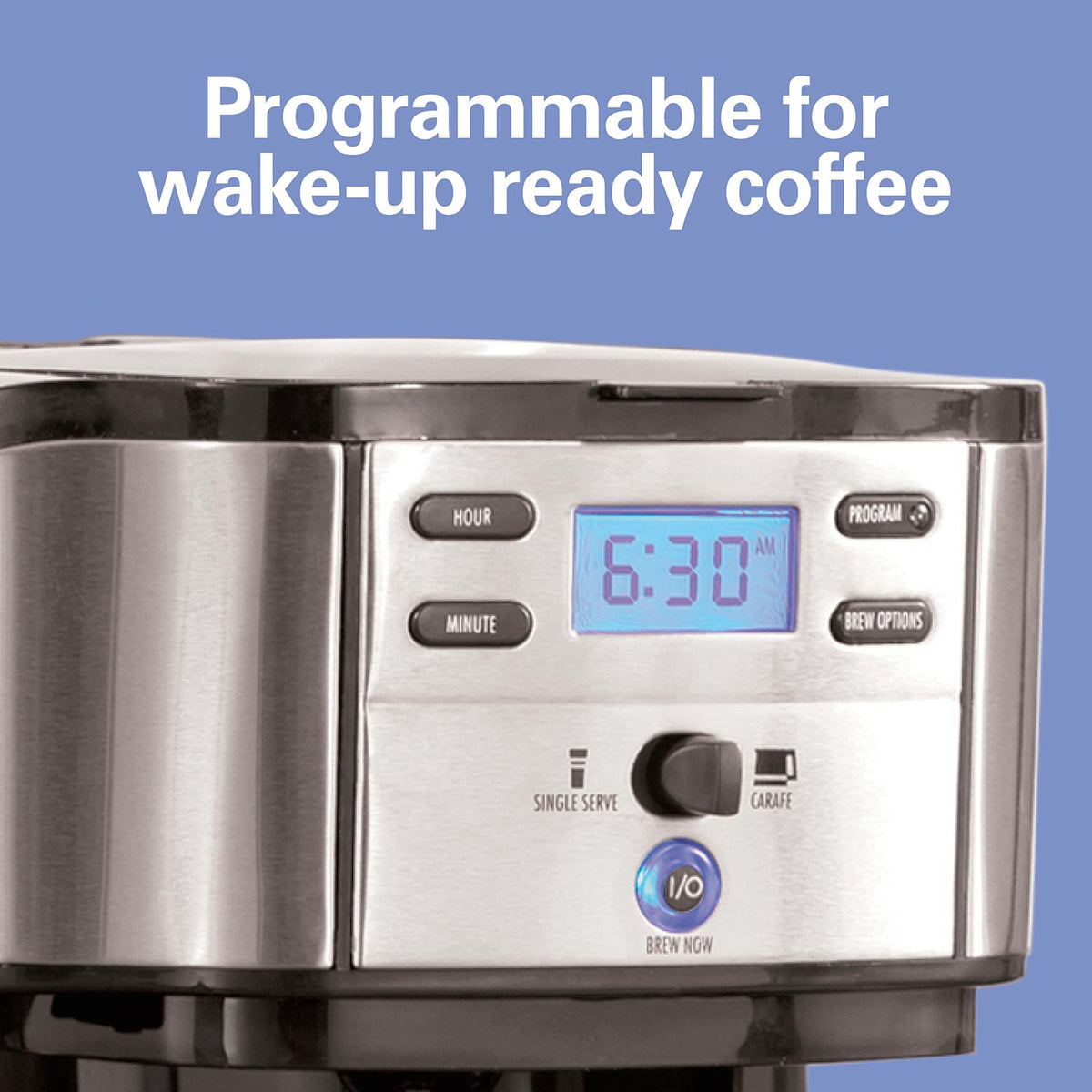 *Hamilton Beach - 2-Way Coffee Maker, Single-Serve &12 Cup Carafe, Stainless