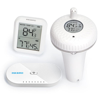 INKBIRD Wireless Pool Thermometer and WiFi Gateway Combo, with IBS-P01R Floating Thermometer