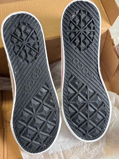 FOCO New England Patriots NFL Womens Glitter Low Top Canvas Shoes - 9