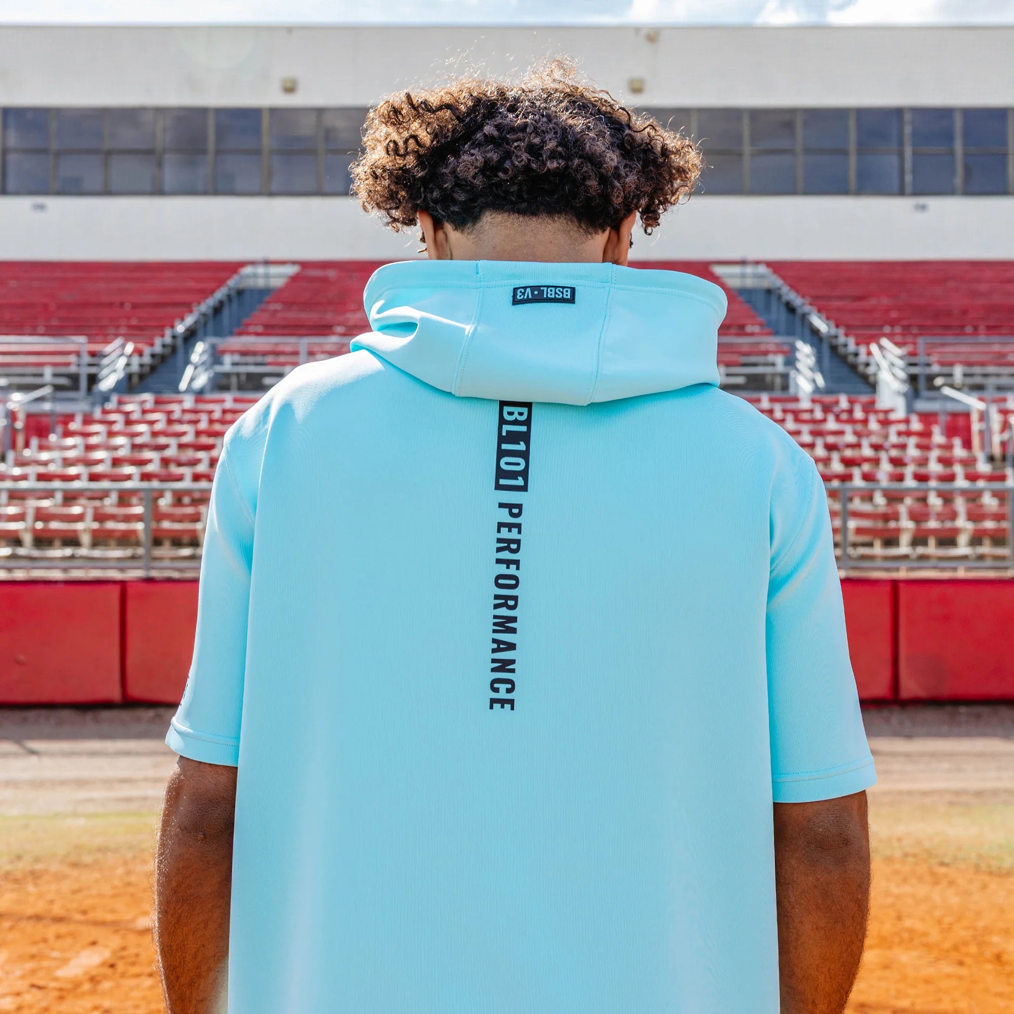 Baseball Lifestyle 101-BSBL-SZN Youth Short Sleeve Hoodie V3 Blue-YM