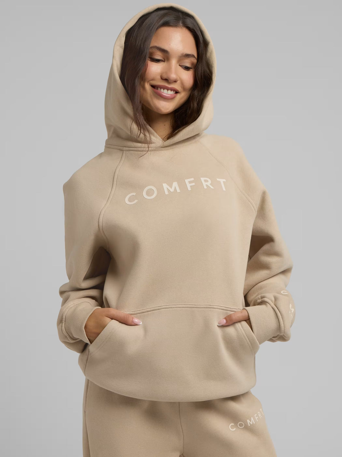 COMFRT Tranquil Unisex Hoodie - Almond - Size L