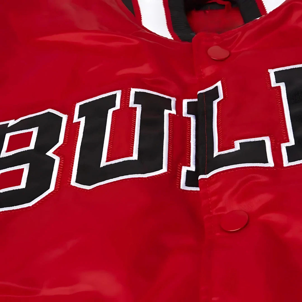 Jacket & Joint Men's Chicago Bulls Retro Varsity Satin Jacket (Size: 3XL)