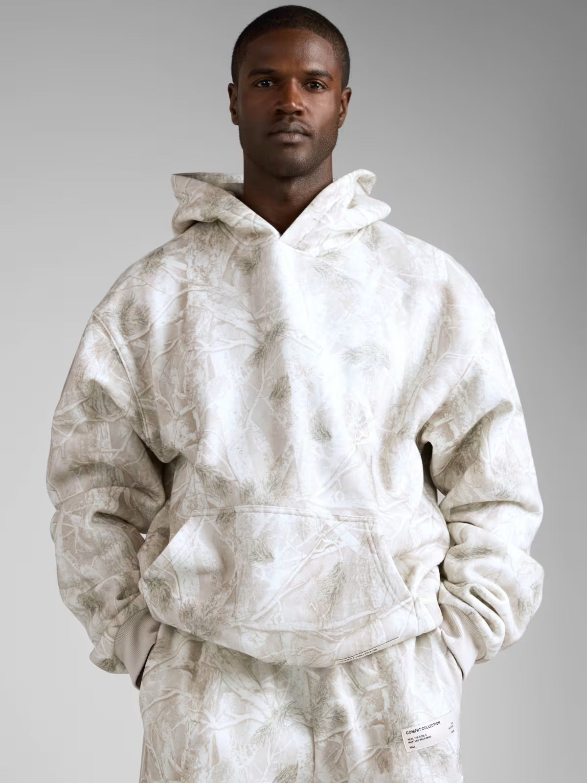 *Comfrt - Camo Hoodie – Mega, Silver Birch, Size XL