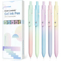 Four Candies Gel Pens - 5 Pcs 0.7mm Quick-Dry Black Ink Pens with Fine Point