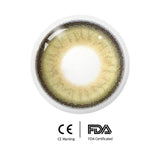 unibling | Colored Contact Lenses Set Kit | 1 Pair (2 Lenses) in Meow Honey and Himalaya Yellow Green