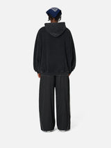 Aelfric Eden Trendy Y2K Acid Washed Graphic Hoodie - Black - Small