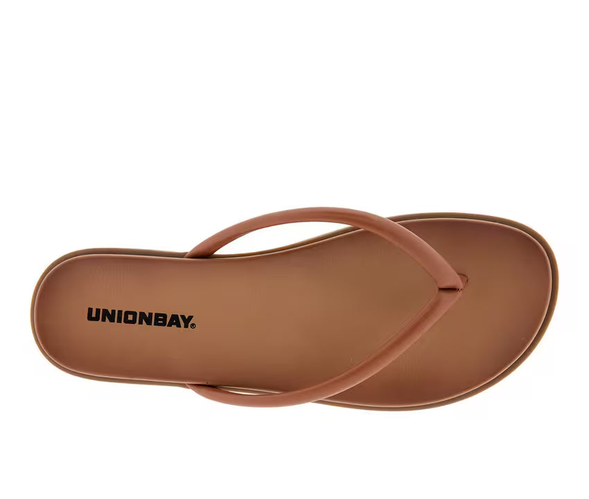 UNIONBAY Women's Rochel Flip-Flops - Cognac - Size: 7.5M
