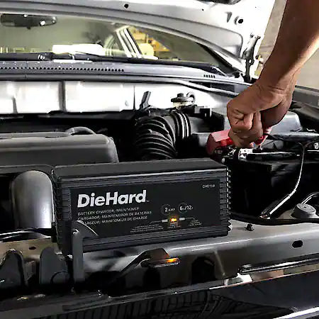 DieHard 2-in-1 6-Volt/12-Volt 2-Amp Battery Charger and Maintainer, Fully Automatic