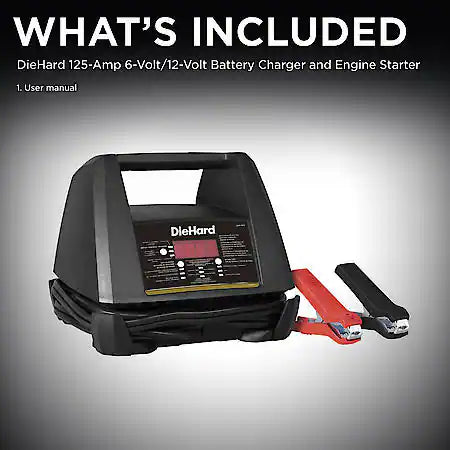 DieHard Gold 5-in-1 6V/12V 6-Amp Battery Charger and 125-Amp Engine Starter: 40-Amp Boost