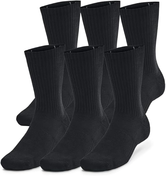 Under Armour Unisex Adult Training Cotton Crew Socks - 6 Pack